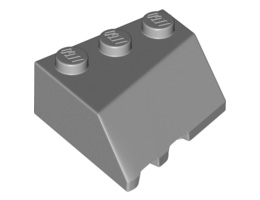 Дясна покривна плочка TILE 3X3, град. 45/18/45: {умерено каменно сив}