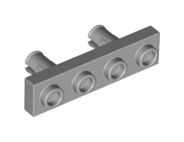Плочка 1X4, инверсна, с 4.85 втулка: {умерено каменно сив}