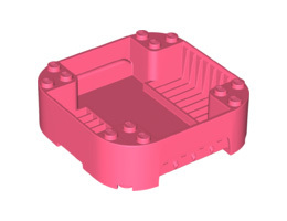 Кутия 8X8X2: {пъстро коралов}