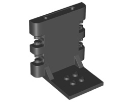Плочка 4X5X5 1/3, с хоризонтална свръзка: {черен}