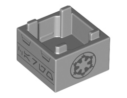 Кутия 2X2 с дъно No. 5: {умерено каменно сив}
