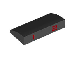 Плочка с дъга 2X4X2/3, NO. 3: {черен}