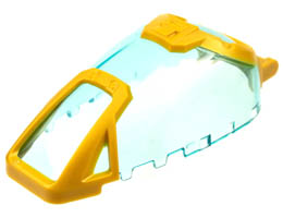 Windscreen 7 x 4 x 2 Canopy with Pearl Gold Armor and Handle Pattern: {прозрачно светло син}