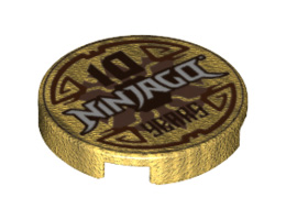 Плоска плочка 2X2 кръгла, No. 1174: {топло златист}