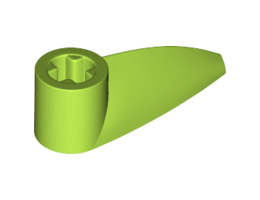 Bionicle 1 x 3 Tooth with Axle Hole: {ярко жълто-зелен}