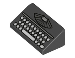 Покривна плочка 1X1x2/3, гладка No. 4: {черен}