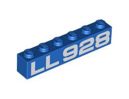 BRICK 1X6, NO. 13: {ярко син}