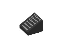 ROOF TILE 1X1X2/3, NO. 5: {черен}
