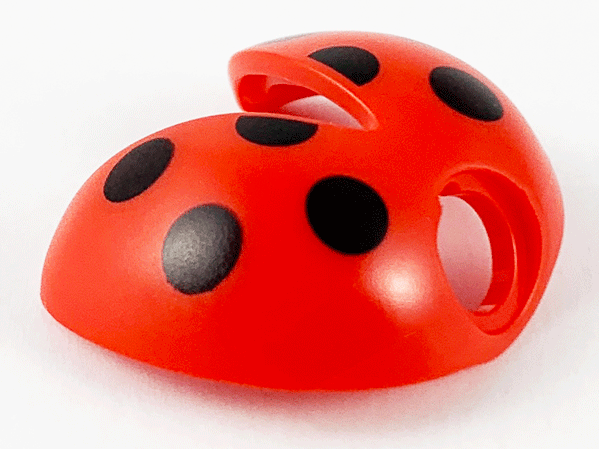 Minifigure Wings Beetle with Ladybug Black Spots Pattern: {ярко червен}