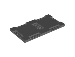 Плочка 8X16X2/3 с 6 изреза: {тъмно каменно сив}