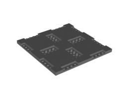 Плоча 16X16X2/3 с 8 изреза: {тъмно каменно сив}