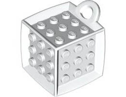 Куб 3X3X3, с пръстен: {бял}