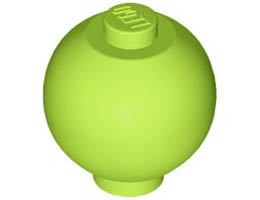 Brick, Round 2 x 2 Sphere with Stud / Robot Body: {ярко жълто-зелен}
