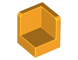 Стенен ъгъл 1X1x1: {огнено жълто-оранжев}