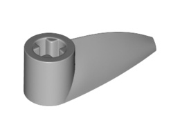 Bionicle 1 x 3 Tooth with Axle Hole : {умерено каменно сив}