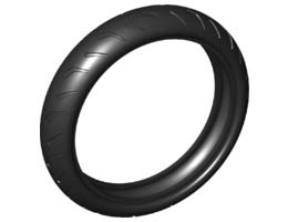TYRE, NARROW, DIA. 132.6, NO. 1: {черен}