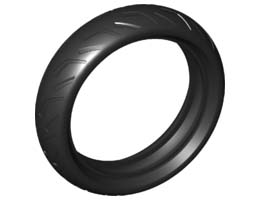 TYRE, NARROW, DIA. 139, NO. 1: {черен}