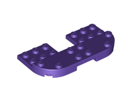 Плочка 8X4X2/3, 1/2 кръг, изрязана: {светло виолетов}