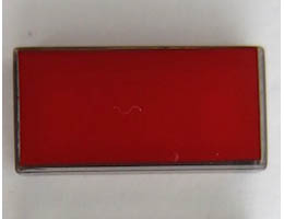 Tile 1 x 2 with Groove with Red Surface Pattern: {прозрачно кафяв}