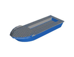 Boat, Hull Unitary 41 x 12 x 5 with Light Bluish Gray Top: {ярко син}