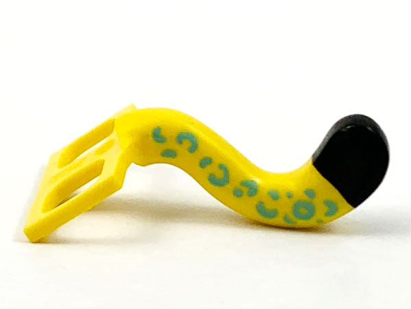 Minifigure Costume Tail Cat with Black Tip and Medium Azure Rosettes Pattern: {ярко жълт}