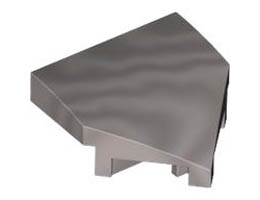 PLATE W/ BOW 2X2X2/3, 45 DEG., NO. 1: {металическо сребрист}
