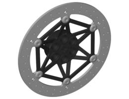 DESIGN ELEMENT W/ CROSS HOLE, NO. 2: {умерено каменно сив}