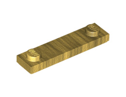 Плочка 1X4 с 2 копчета: {топло златист}