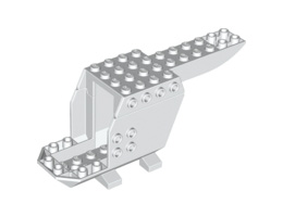 Helicopter Body without Top Pin: {бял}