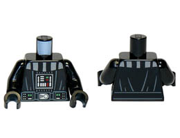 Torso SW Darth Vader Armor, Robe and Back Pattern / Black Arms / Black Hands: {черен}
