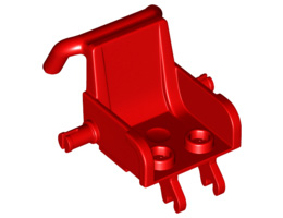 Minifigure, Utensil Wheelchair Seat: {ярко червен}