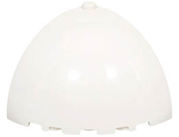 Brick, Round Corner 5 x 5 x 3 1/3 Dome Top: {бял}