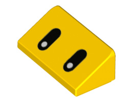 Покривна плочка 1X1X2/3, No. 24: {ярко жълт}