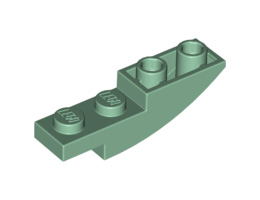 Тухличка 1X4X1 инверсна дъга: {пясъчно зелен}