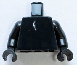 Torso White Lightning Bolt Pattern / Black Arms / Black Hands: {черен}