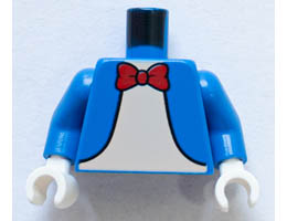 Torso Jacket, Red Bow Tie and Light Nougat Shirt Pattern / Blue Arms / White Hands: {ярко син}