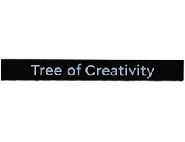 Tile 1 x 8 with Tree of Creativity Pattern: {черен}