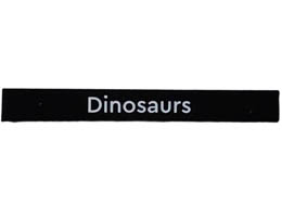 Tile 1 x 8 with Dinosaurs Pattern: {черен}