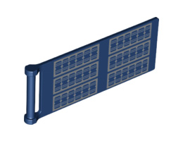 Flag 7 x 3 with Rod with Solar Panels Pattern : {земно син}