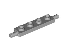 Plate, Modified 1 x 4 with Wheels Holder : {умерено каменно сив}