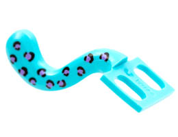 Minifigure Costume Tail Cat with Black and Medium Lavender Rosettes Pattern: {умерено небесносин}