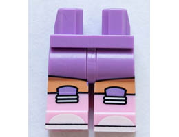 Hips and Legs with Straps, Stripes, Medium Lavender Knees and Bright Pink Boots Pattern: {умерено лавандулов}