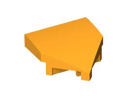 Плочка с дъга 2X2Х2/3: {огнено жълто-оранжев}