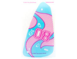 Plastic Sail 6 x 11.5 with Magenta 08 and Dots with Dark Azure Swirls on Transparent Background Pattern: {неопределен}