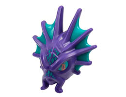Minifigure, Head, Modified Fish Monster, Large Fin Ears, Dark Turquoise Scales and Webbing Pattern: {светло виолетов}