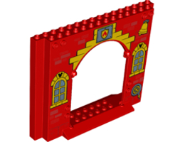 WALL 4X16X10 W/ GATE, NO. 11: {ярко червен}