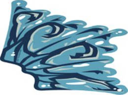 Cloth Wing Dragon Right, Medium Azure and Tattered with Dark Blue Veins Pattern: {бял}