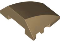 Wedge 4 x 3 Triple Curved No Studs: {пясъчно жълт}