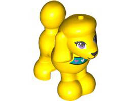 DOG, POODLE, W/ 1.5 HOLE, NO. 7: {ярко жълт}