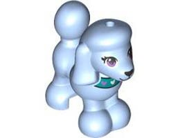 DOG, POODLE, W/ 1.5 HOLE, NO. 9: {светло кралско син}